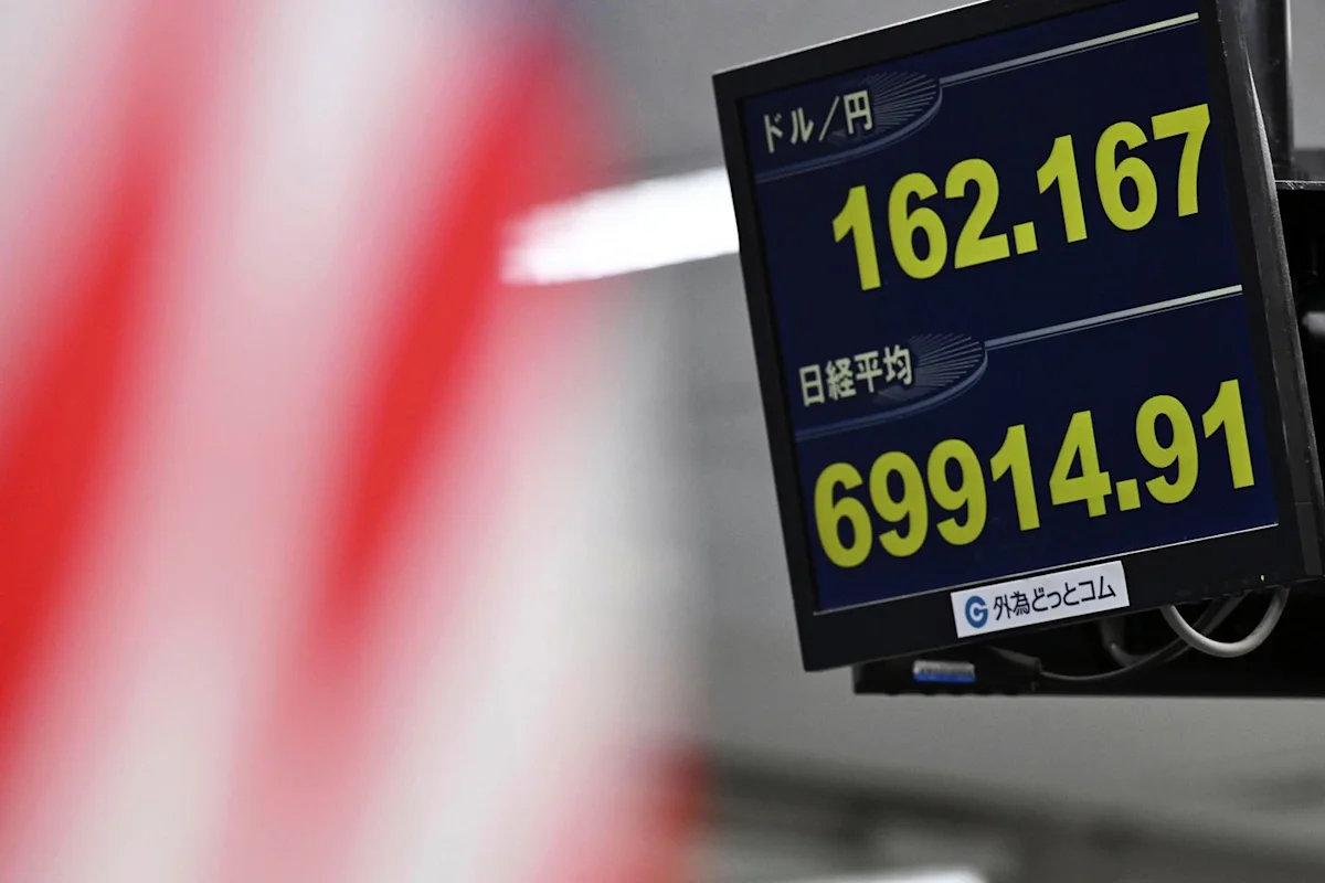 Asian shares follow Wall Street higher, while the Japanese yen hits a 39-year low against the dollar