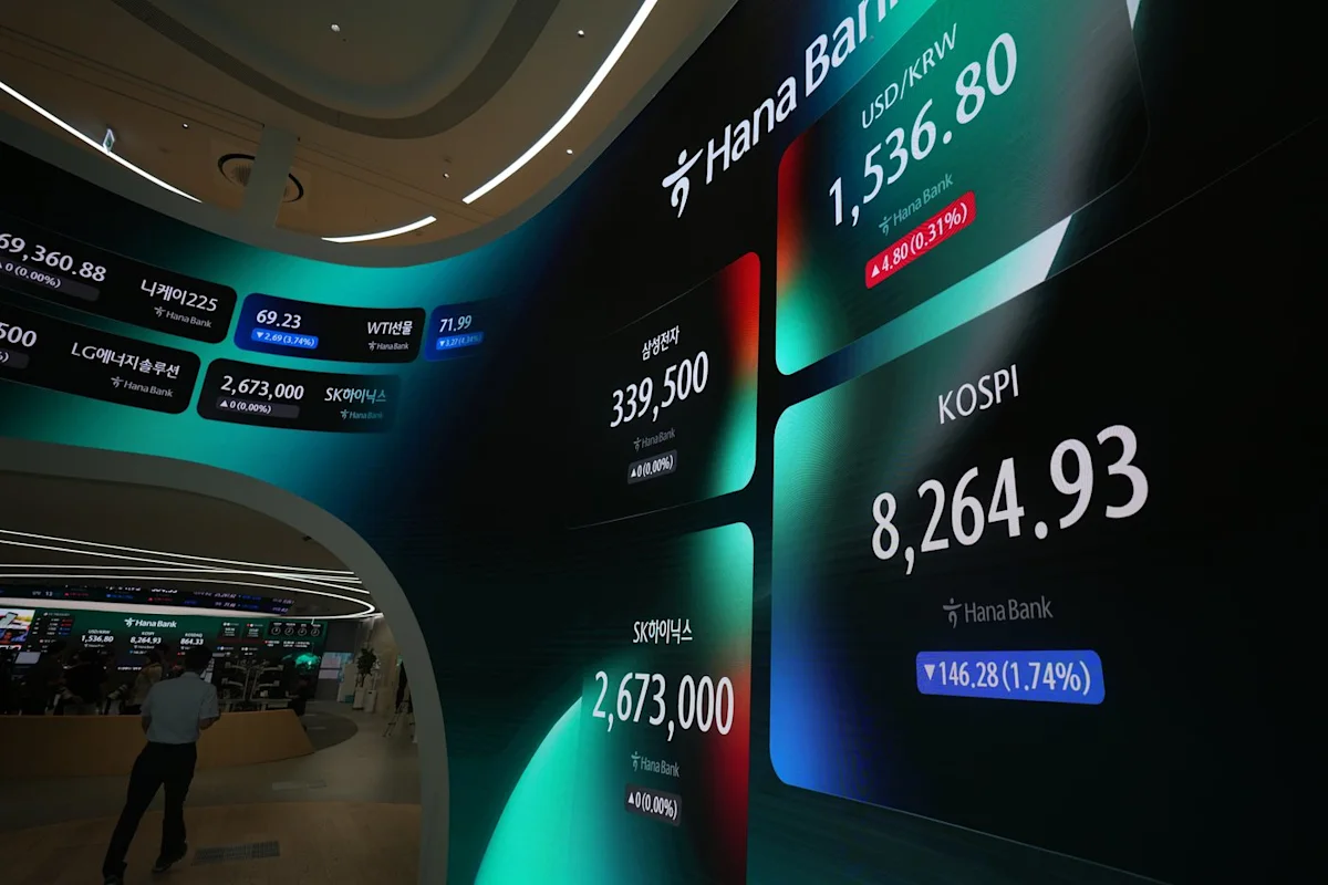 Asian shares are mixed as tech stocks fall in Japan and South Korea
