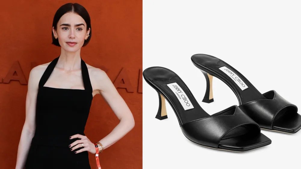 Lily Collins Adds Jimmy Choo Mules to Her Euro Summer Shoes Wardrobe