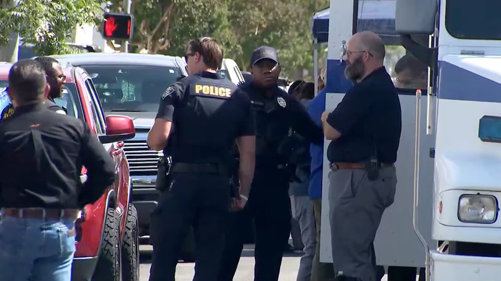 Standoff underway after bomb threat reported at California bank: Police