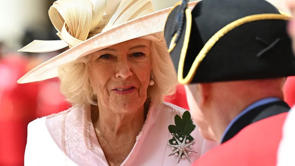 Queen Camilla Wears Queen Elizabeth’s Diamond Star Brooch