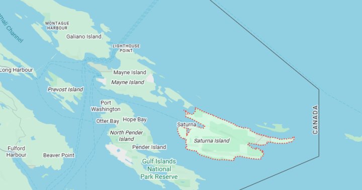 5 people rescued after their vessel hits a reef, sinks near Saturna Island – BC