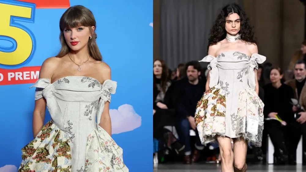Taylor Swift Favors Erdem’s Whimsy at the ‘Toy Story 5’ Premiere