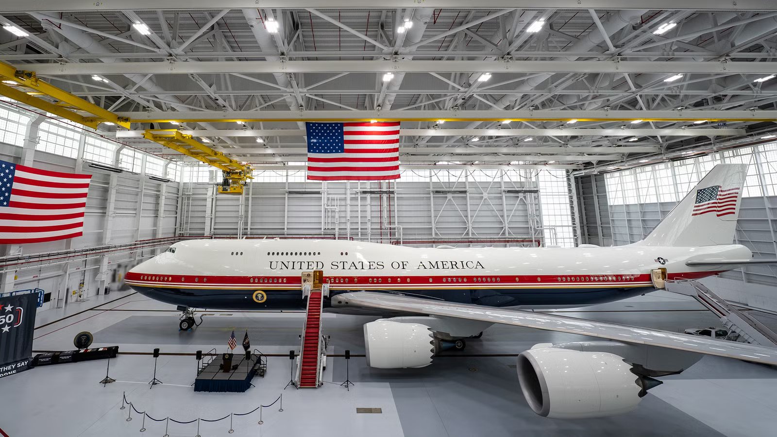 In Photos: Trump Unveils VC-25B ‘Bridge’ Air Force One After Rapid 10-Month Conversion