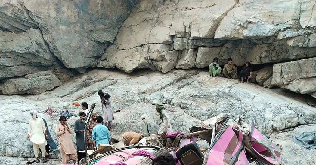 Bus Plunges 70 Feet Into a Ravine in Pakistan, Killing 40