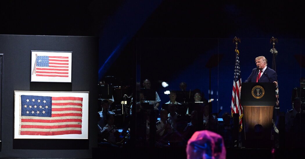 In Fourth of July Speech, Trump Celebrates America and Derides Foes