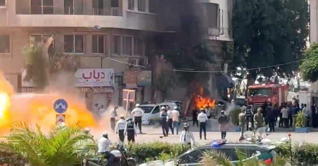 Explosions Hit Damascus During Macron Visit