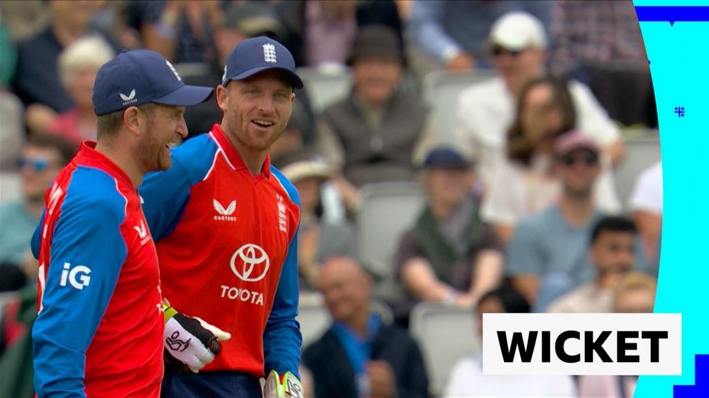 England v India – T20, Old Trafford: Jos Buttler’s unconventional wicket
