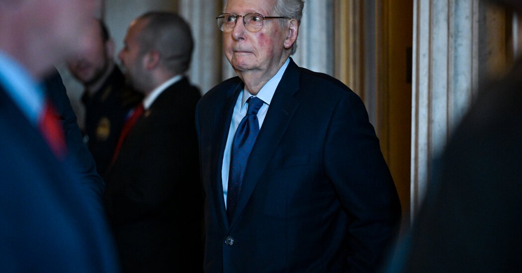 After Weeks of Silence, McConnell Says He Is Recovering From a Fall