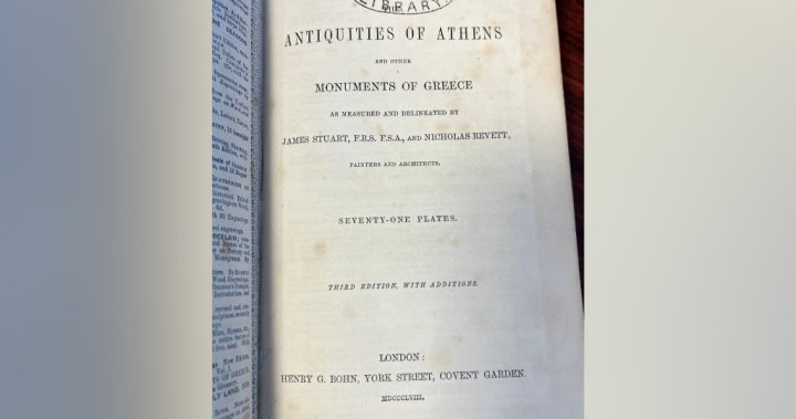 Library book found sealed behind fireplace returned 150 years late – National