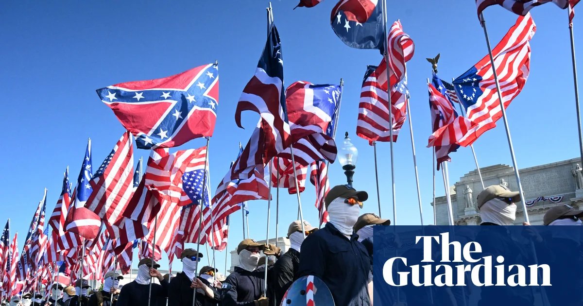 Neo-fascist group Patriot Front parades Confederate flag in Washington DC on Fourth of July | Washington DC