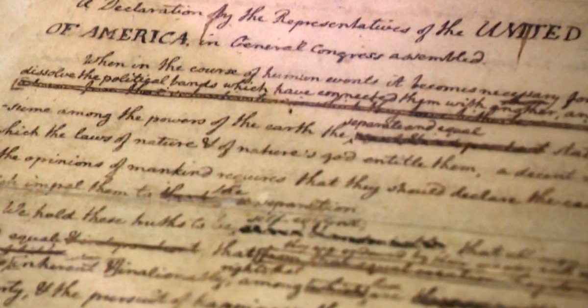 New Library of Congress exhibit features rare draft of Declaration of Independence: “You can see them changing words throughout”