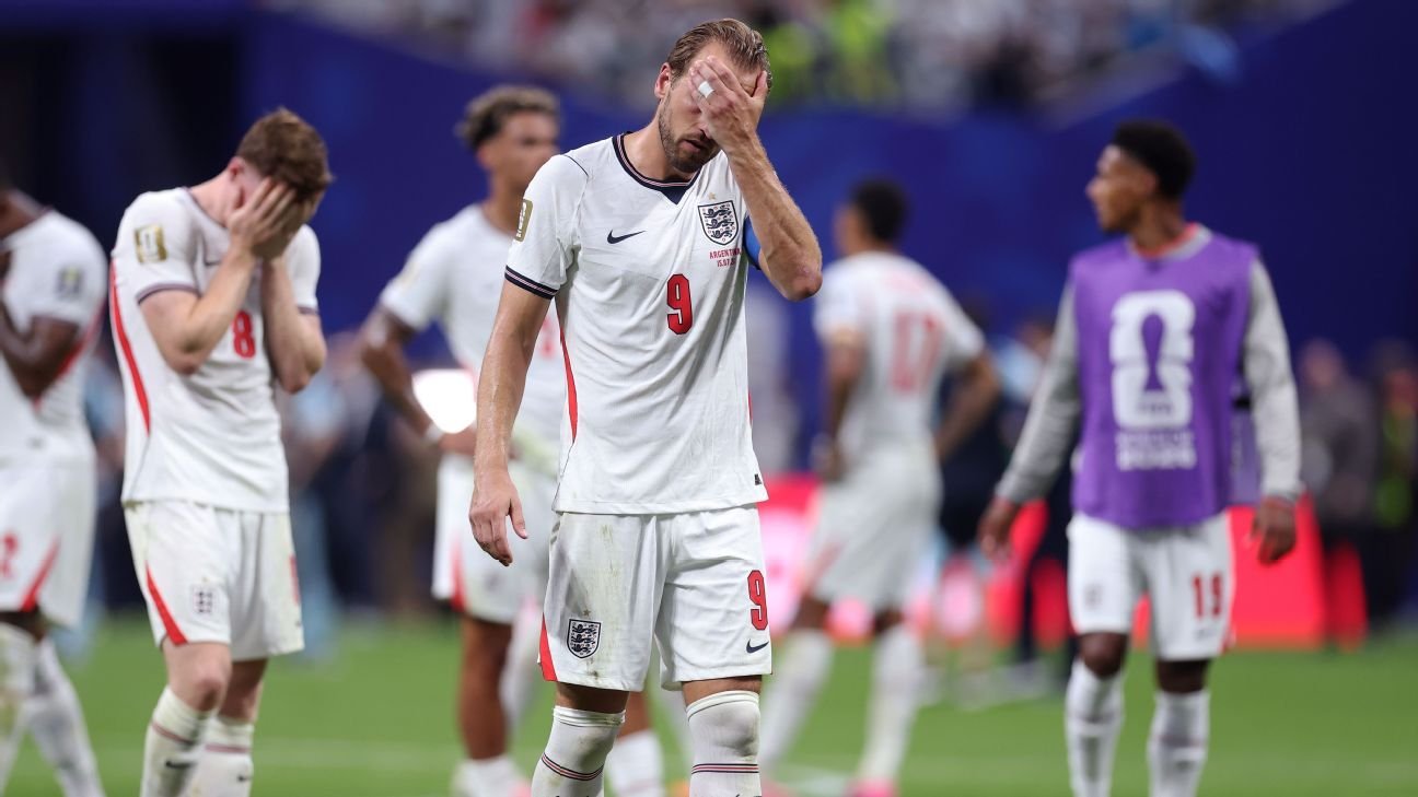 Argentina expose England’s all-too-familiar World Cup faults