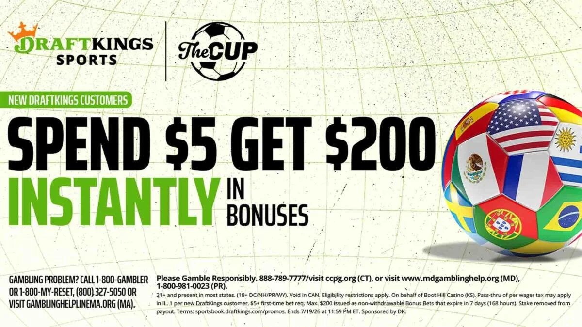 Use DraftKings promo code for $200 bonus bets by targeting France-England in 2026 World Cup third-place match
