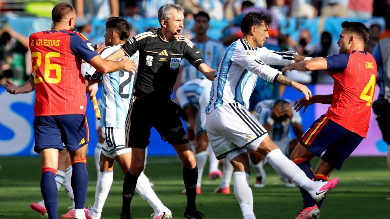 FIFA to investigate violent clash between Spain and Argentina after World Cup final
