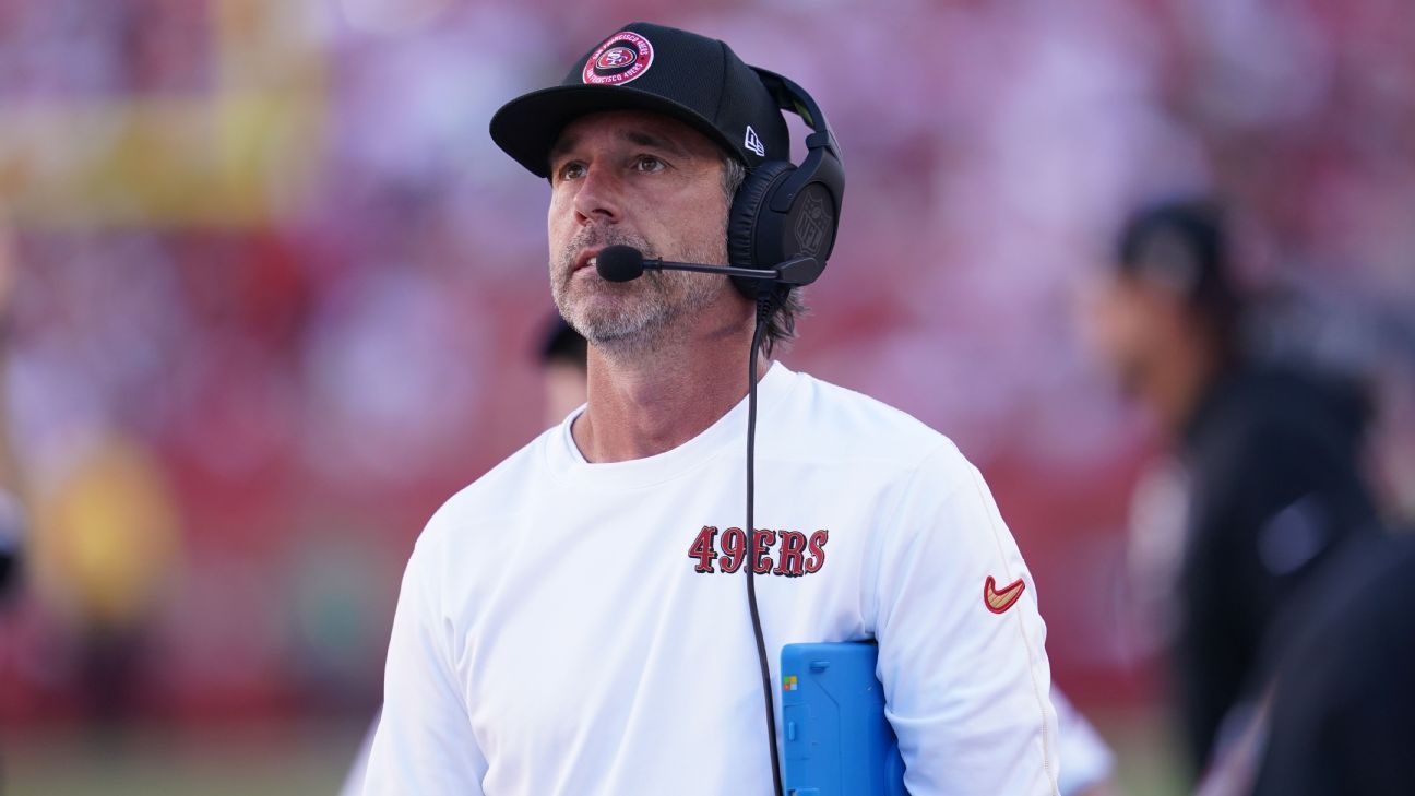 49ers’ Kyle Shanahan to be limited in camp after car crash