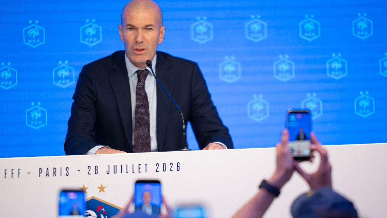 France announce Zinedine Zidane as new coach, replacing Didier Deschamps