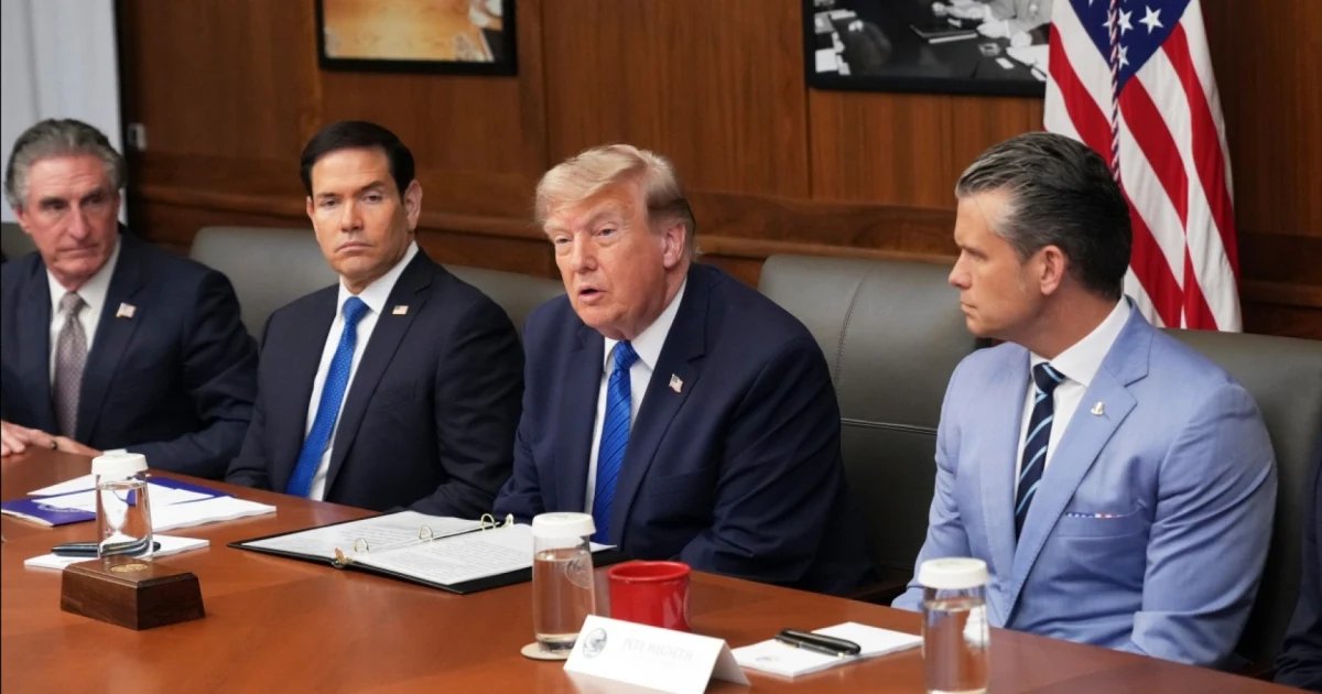Trump questioned about ‘anti-weaponization’ fund during Cabinet meeting at Camp David