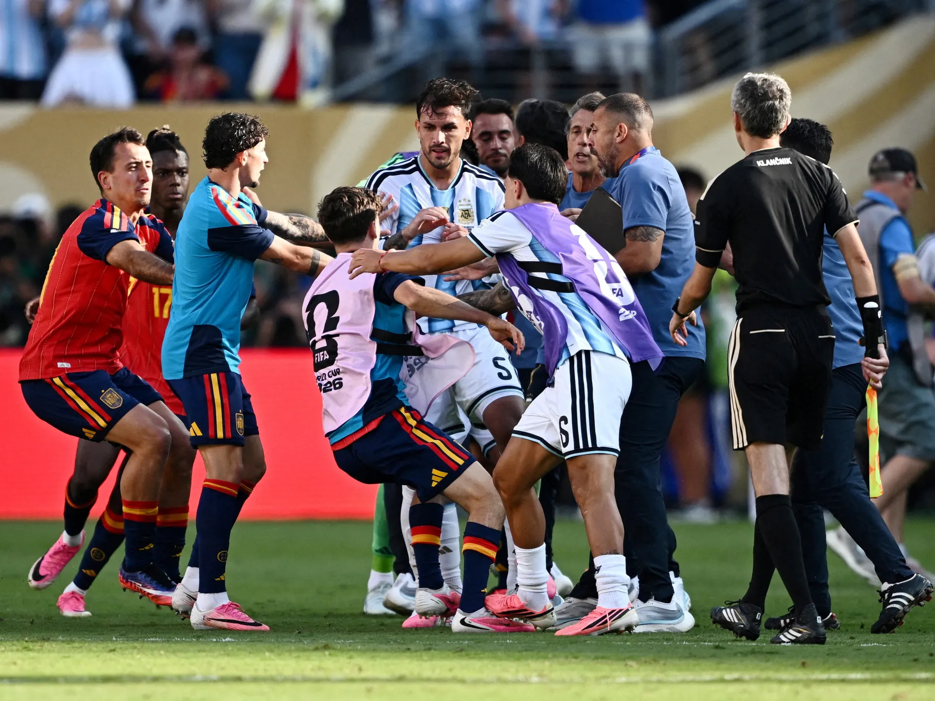 FIFA charges Argentina after World Cup final brawl with Spain | World Cup 2026 News