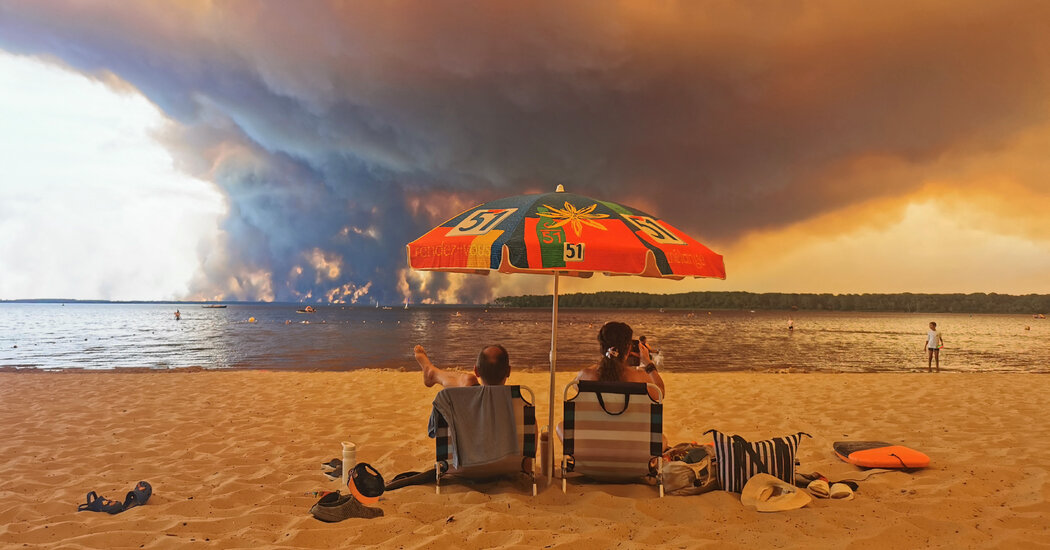 Wildfire Smoke Chokes Skies in Spain and France