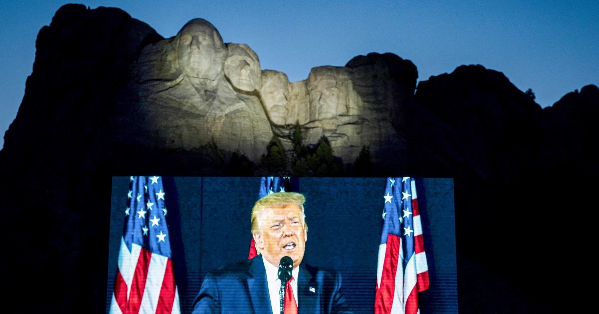 Trump warns of communist ‘threat’ and touts America’s strength at Mount Rushmore