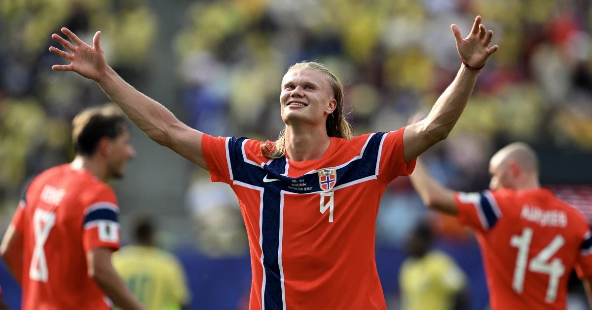 Erling Haaland cements superstar status, scores twice in Norway’s 2-1 win over Brazil