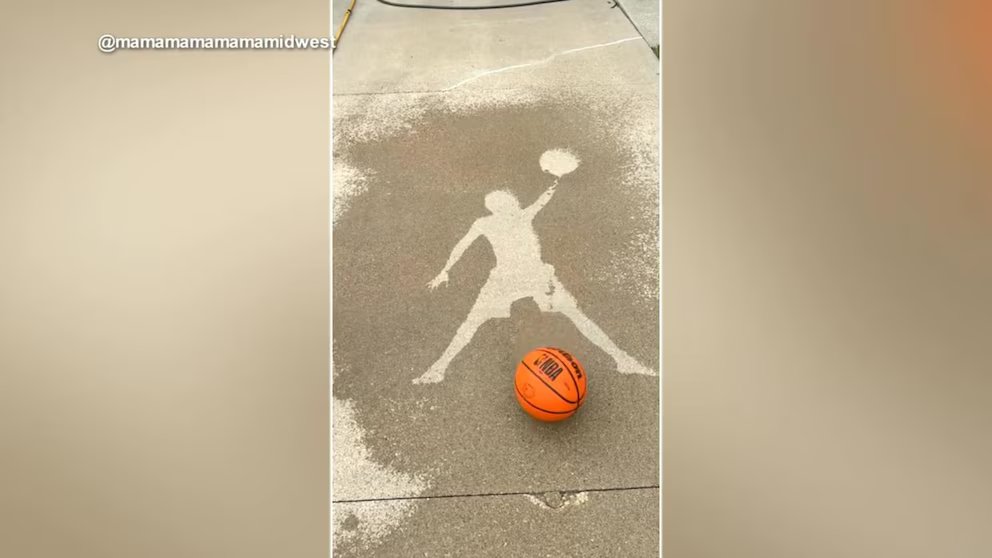 WATCH:  Family makes art with garden hose