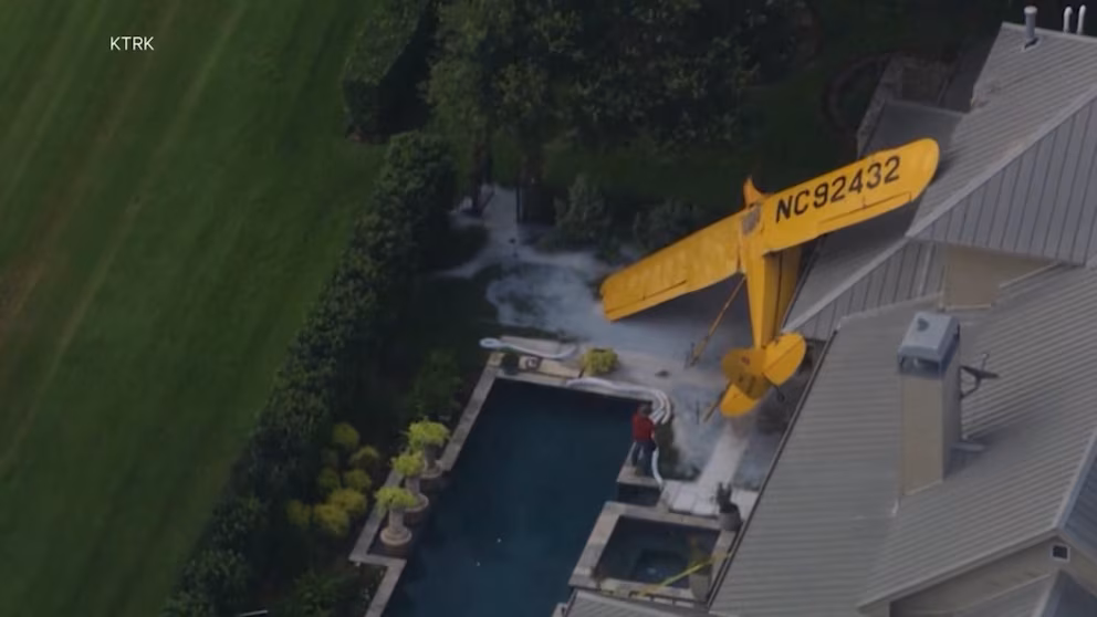 WATCH: Small plane crash lands on Texas home