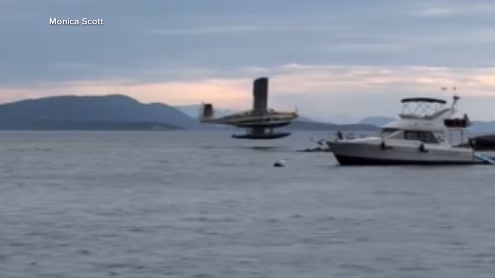 WATCH:  Video shows seaplane crash off Washington state
