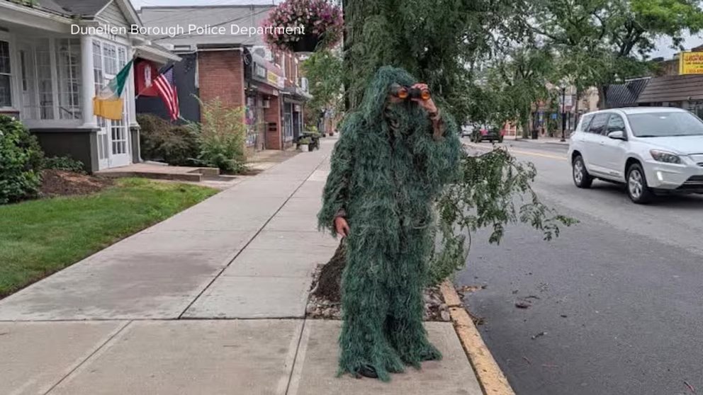 WATCH:  New Jersey officer, disguised as shrub, catches alleged distracted drivers