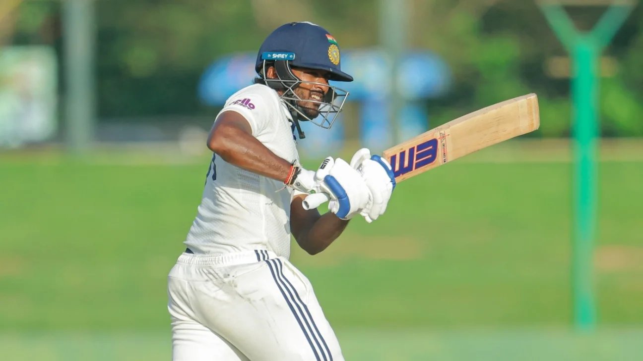 India A grow lead after Sai Sudharsan hits 168