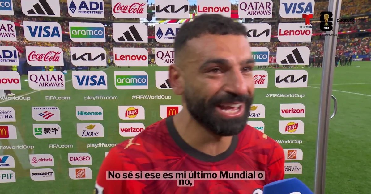 Salah llora de felicidad tras la victoria de Egipto sobre Australia