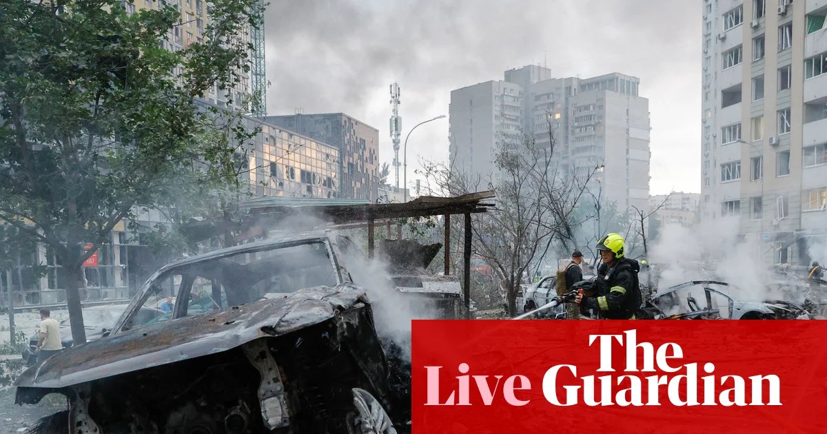 Zelenskyy calls for ‘strong decisions’ at Nato summit after Russia kills 14 in overnight strikes on Kyiv – Europe live | Ukraine