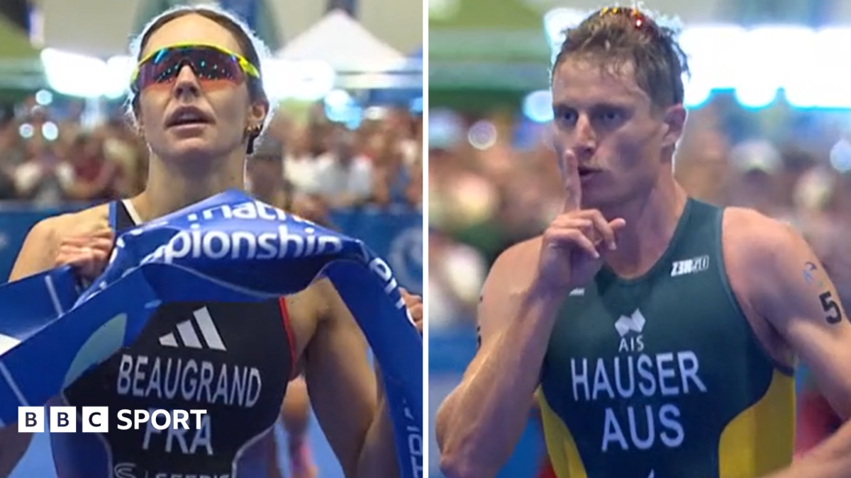 World Triathlon Championship Series: Cassandre Beaugrand & Matt Hauser win in London