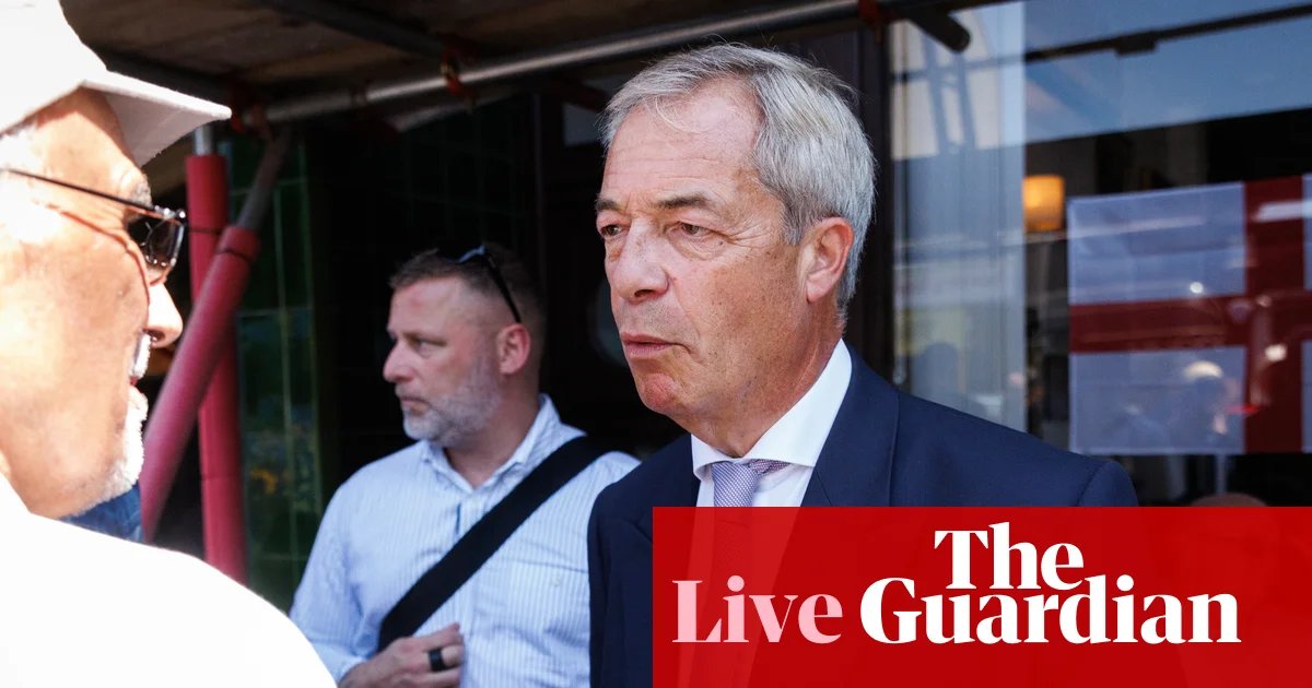 Nigel Farage turned down taxpayer-funded security including bodyguard, car and driver last year – UK politics live | Politics