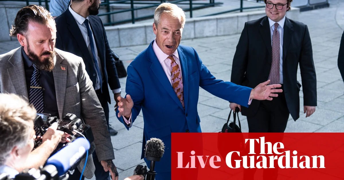 Labour calls on Farage to ‘come clean’ over £5m gift and work with crime agency over money laundering concerns – UK politics live | Politics