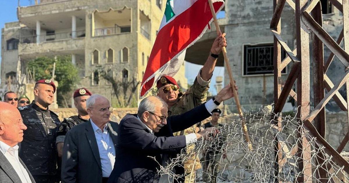 Lebanon’s prime minister tours shattered southern village, calls for Israeli military withdrawal