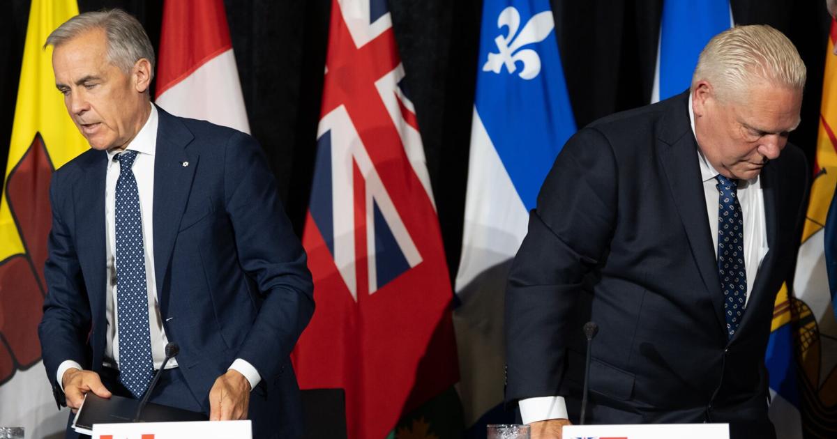 'Disappointed' Doug Ford spoke privately with Mark Carney after decision blocking Billy Bishop expansion