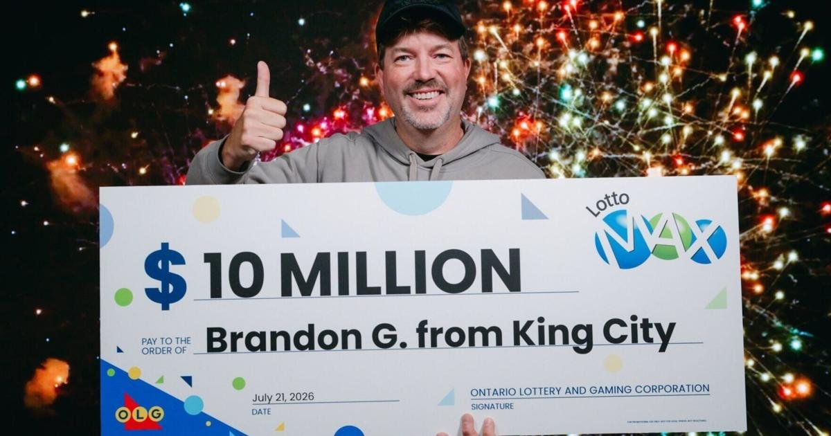 King City man celebrates $10 million Lotto Max jackpot