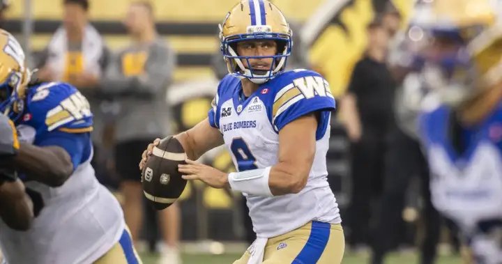 Winnipeg Blue Bombers rule out QB Collaros for Sunday – Winnipeg