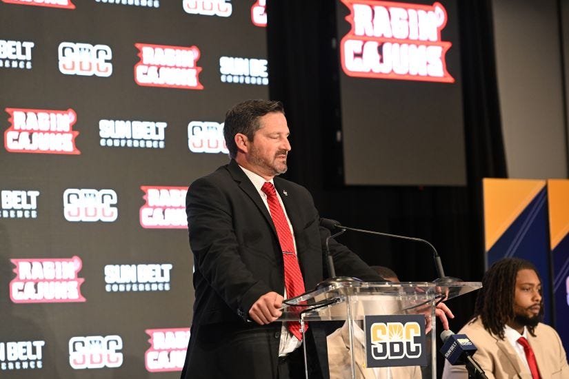 Here are takeaways from UL football’s 2026 SBC Media Day appearance