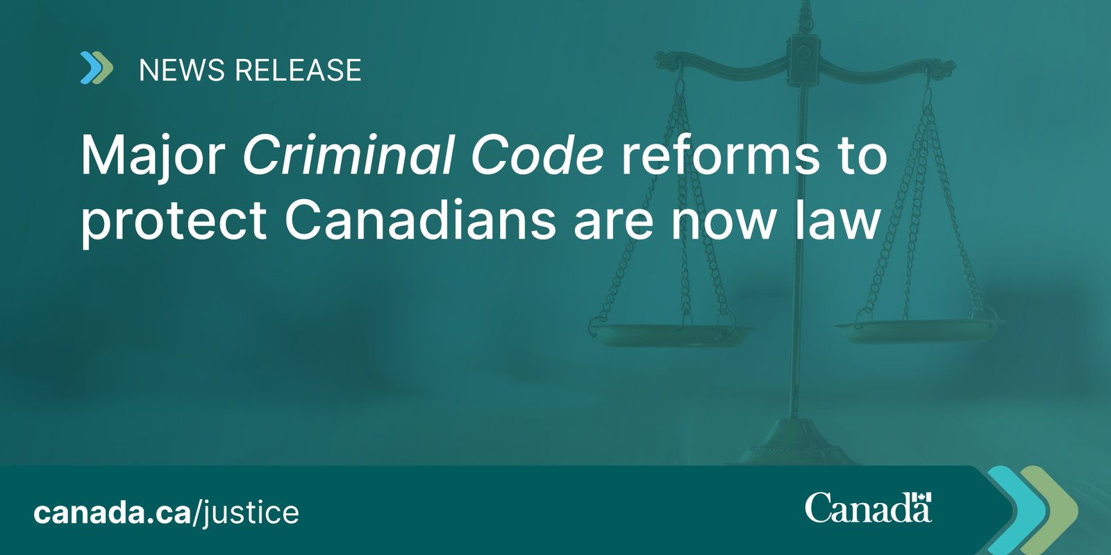 Major Criminal Code reforms to protect Canadians are now law