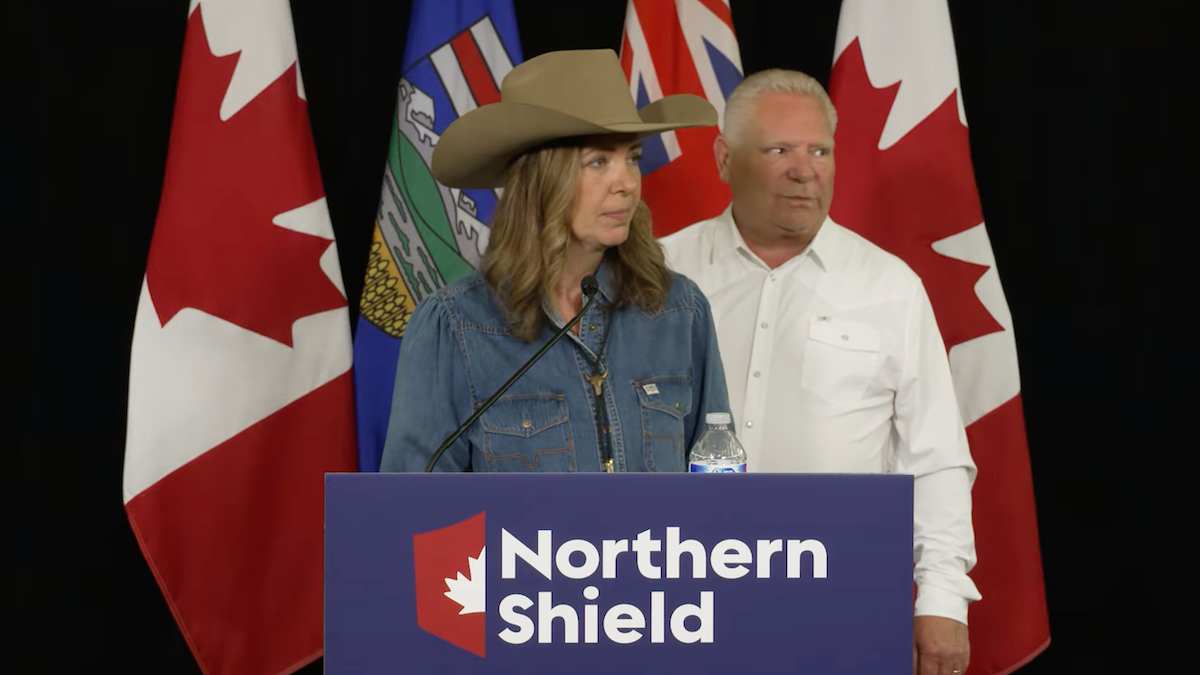 Danielle Smith and Doug Ford, each facing criticism at home, announce performative pre-election pipeline pact