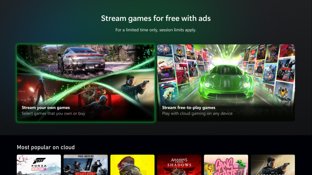 Beginning Ad-supported Game Streaming Test & Learn