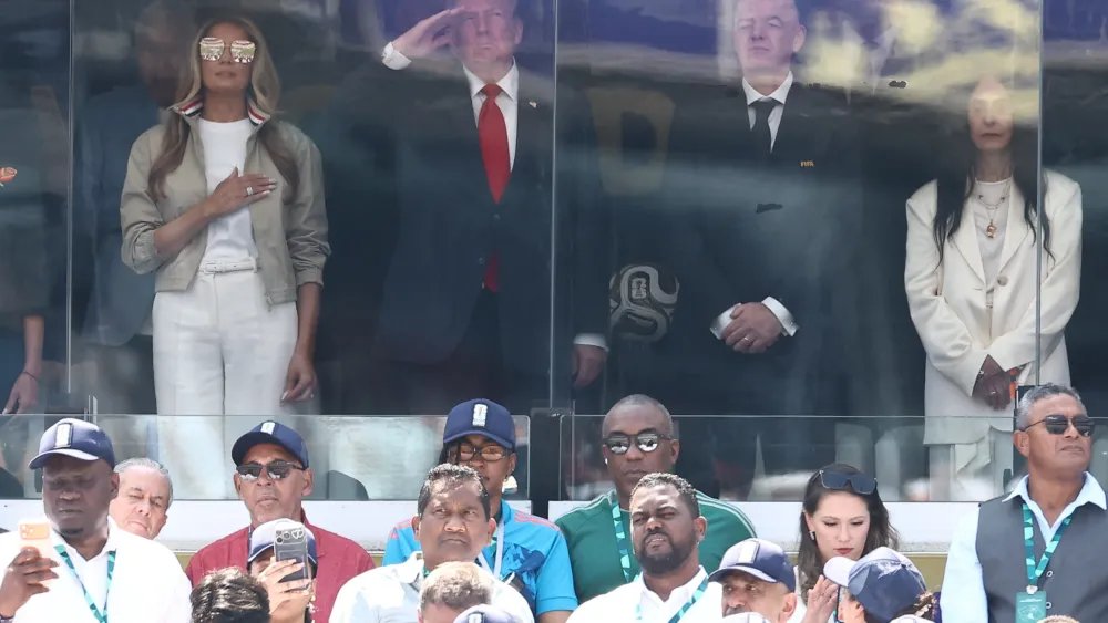 Melania Trump Wears Gap, Thom Browne at World Cup Final