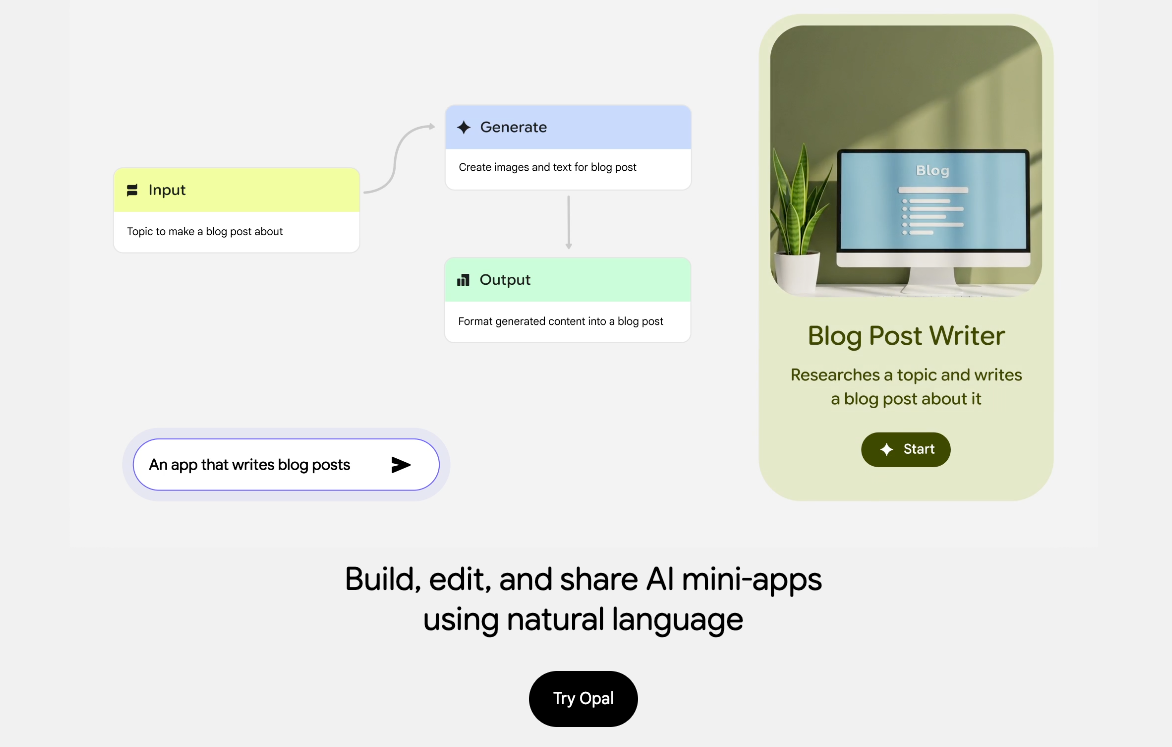 Google’s Opal AI Builds Apps From Your Words — When It Works