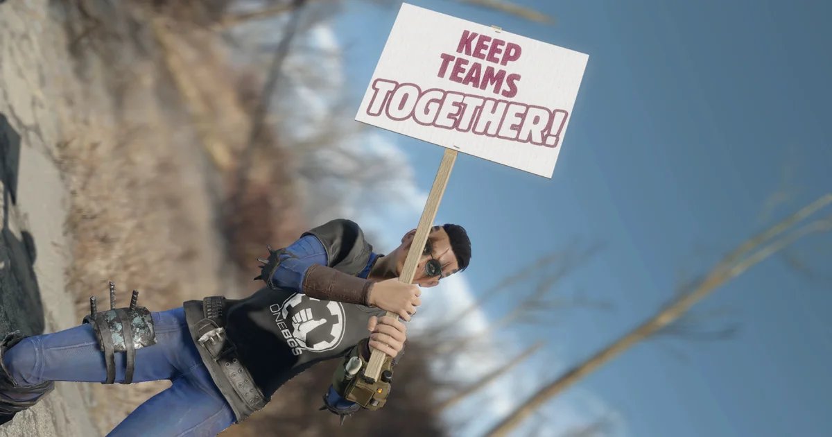 As unionised Microsoft workers rally against Bethesda layoffs, Fallout 4’s been filled with protest signs and OneBGS logoed vault suits by modders