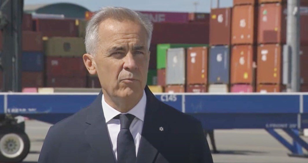Mark Carney visits Delta to tour Deltaport container facility