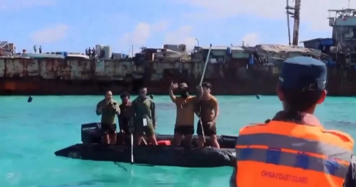 China and the Philippines clash near disputed South China Sea shoal