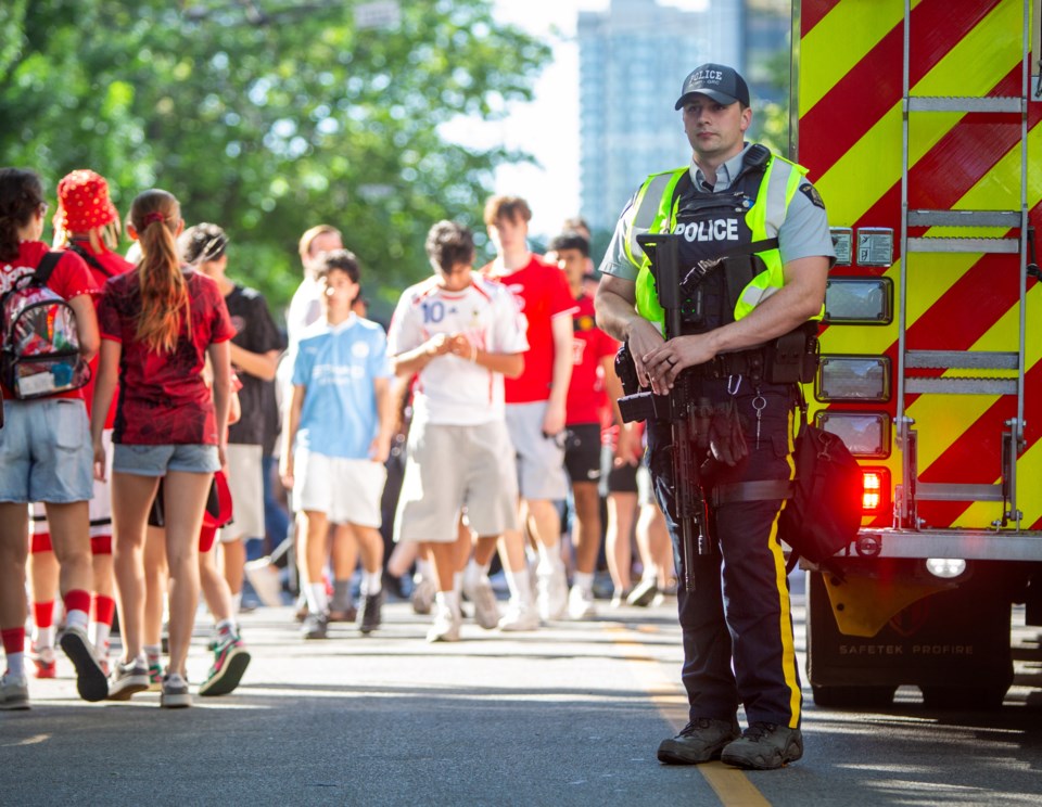 Vancouver’s FIFA World Cup matches saw 1,300 cops deployed each game